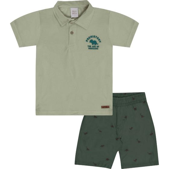 Imagem de Conjunto Camisa Polo e Bermuda Dino Pulla Bulla Ref. 50680