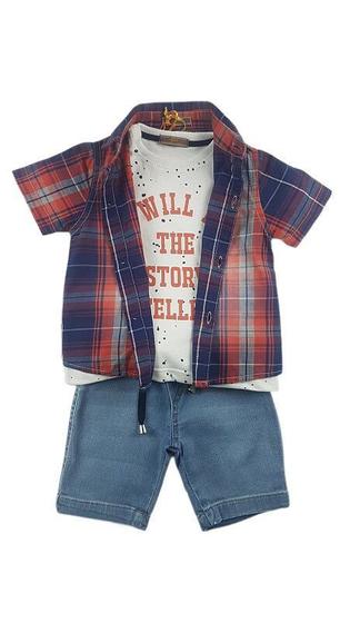 Imagem de Conjunto Camisa Xadrez Opera Kids