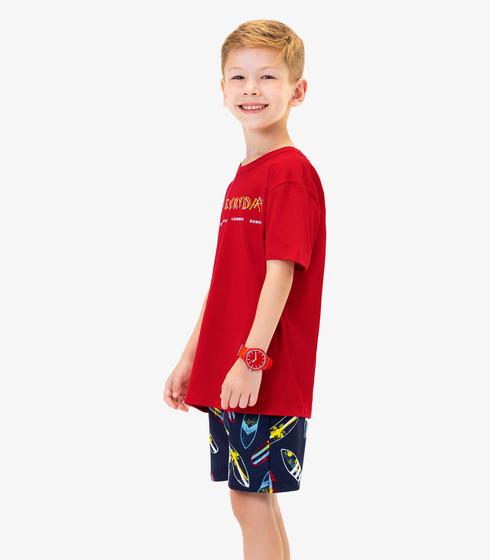 Imagem de Conjunto Camiseta com Bermuda Rovi Kids Vermelho