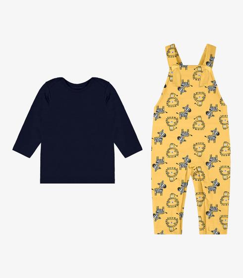 Imagem de Conjunto Camiseta Com Jardineira Rovi Kids Amarelo