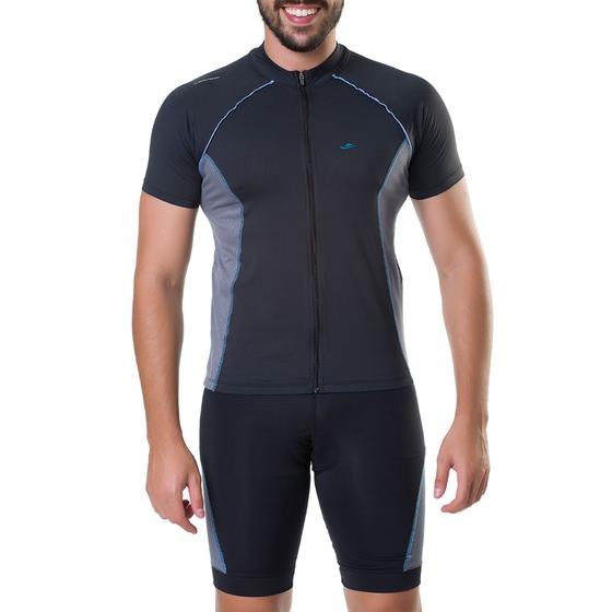 Imagem de Conjunto Camiseta e Bermuda Curto Bike Masculino Forro Proteção UV Refletivo- Elite -BellaDonna Baby