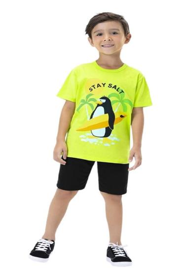 Imagem de Conjunto Camiseta E Bermuda Estampa Localizada Com Gel Kids