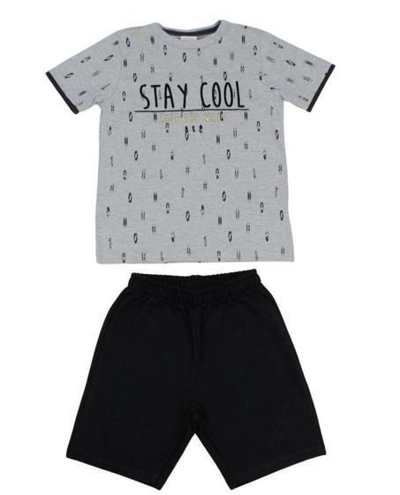 Imagem de Conjunto Camiseta e Bermuda Moletom Alakazoo