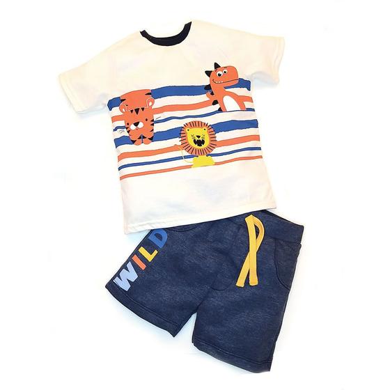 Imagem de Conjunto Camiseta e Bermuda Moletom Wild Kids LIke