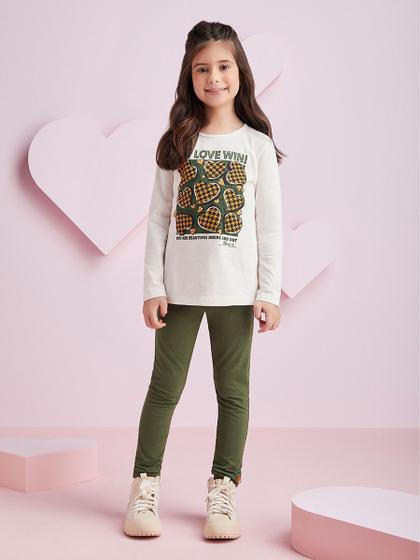 Imagem de Conjunto camiseta e legging verde momi h5353