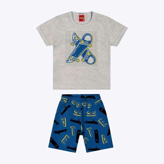 Imagem de Conjunto Camiseta Manga Curta e Bermuda Estampada Infantil Menino Kyly 1000601