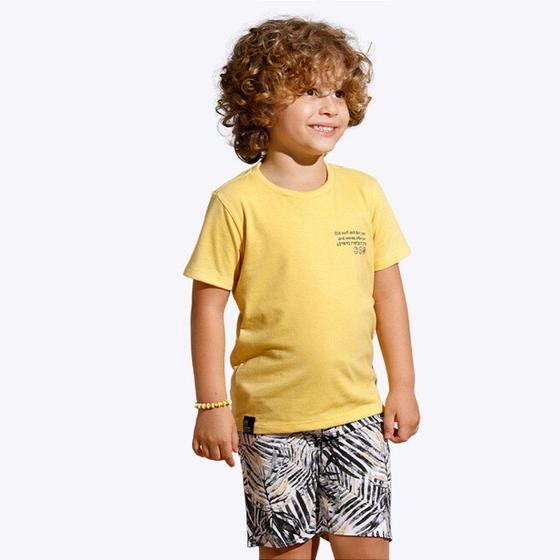 Imagem de Conjunto Camiseta Manga Curta e Bermuda Microfibra Old Surf Infantil Masculino Banana Danger 52204