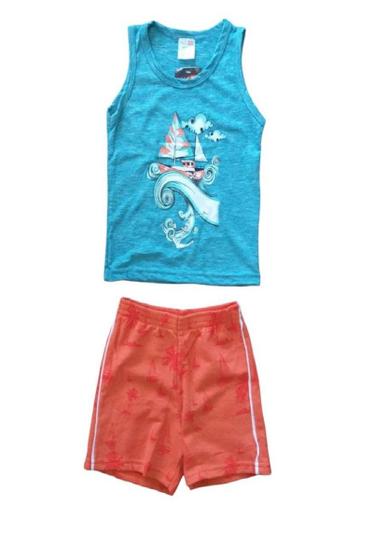 Imagem de Conjunto Camiseta Regata E Bermuda Infantil Menino Básico