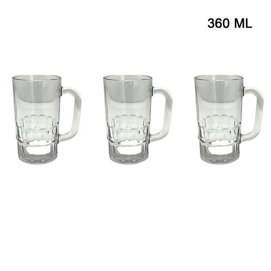 Imagem de Conjunto Caneca de Chopp de Vidro 360ml