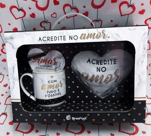 Imagem de Conjunto Caneca E Almofada Com Amor Tudo É Possível Kit