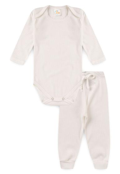 Imagem de Conjunto Canelado Light Longo - Off-white - Ame Kids