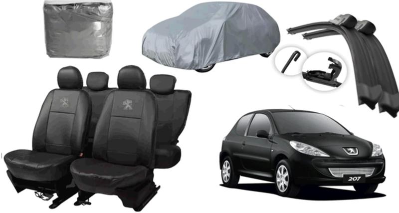 Imagem de Conjunto capa couro Peugeot 207 08-14 + limpador eficiente