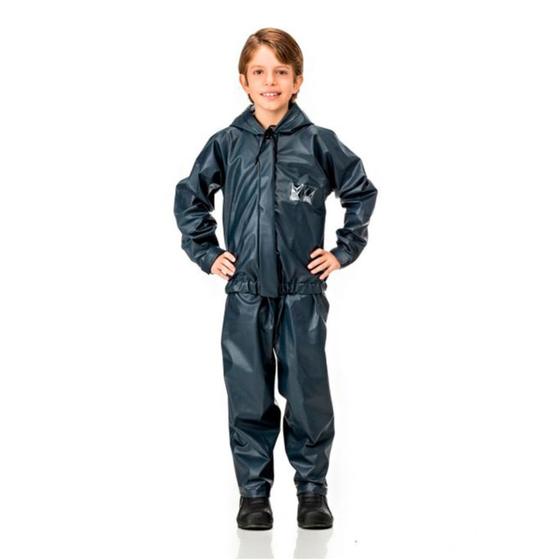 Imagem de Conjunto Capa de Chuva Pantaneiro Infantil Pvc com Capuz 2601