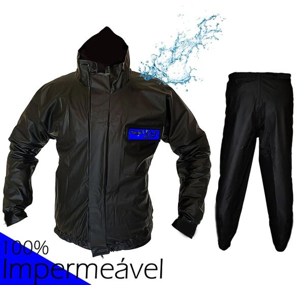 Imagem de Conjunto Capa De Chuva Para Motoqueiro Nave Combat Pvc