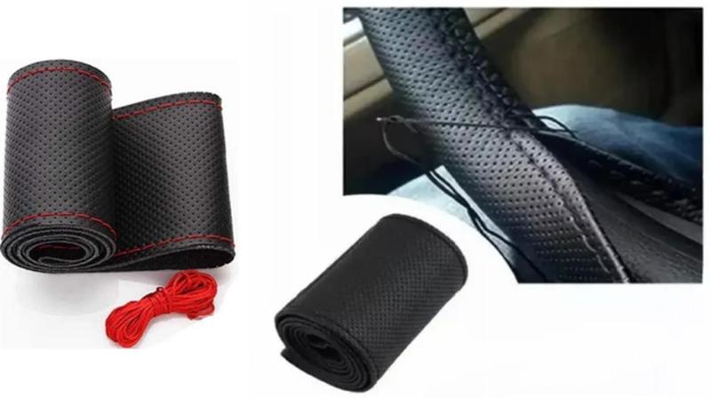 Imagem de Conjunto Capas de Couro Toyota Corolla 2024 + Capa de Volante + Chaveiro Toyota