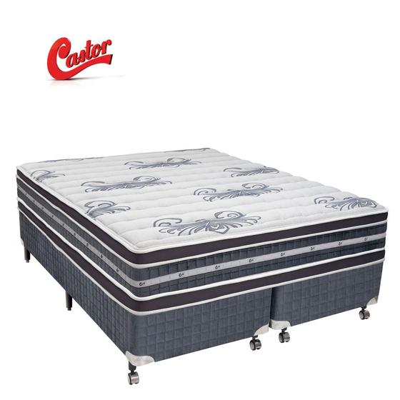 Conjunto Castor Silver Star Híbrido Air Double Face Queen Size