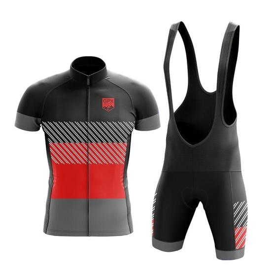 Imagem de Conjunto Ciclismo Bretelle e Camisa Zíper Full GPX Speed Red