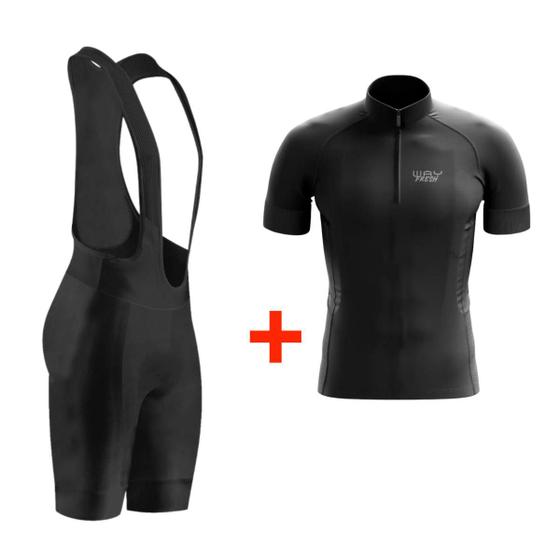 Imagem de Conjunto Ciclismo Bretelle Masculino Fresh Forro Gel Ciclista MTB