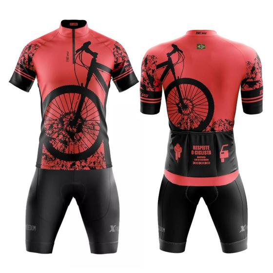 Imagem de Conjunto Ciclismo Camisa e Bermuda C/ Forro Gel