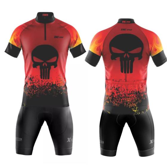 Imagem de Conjunto Ciclismo Camisa e Bermuda C/ Forro Gel