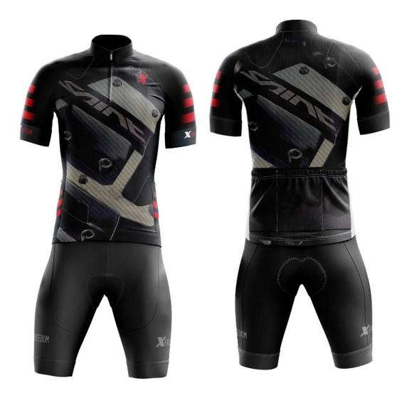 Imagem de Conjunto Ciclismo Camisa e Bermuda C/ Proteção UV