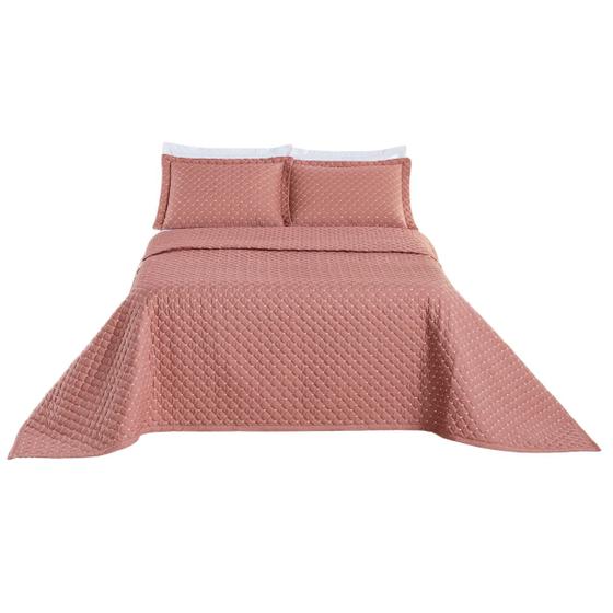 Imagem de Conjunto Cobre Leito Queen 3 Pçs Roupa de Cama Colcha Ravena