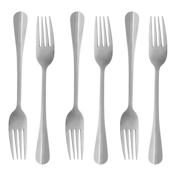 Imagem de Conjunto com 06 Garfos para Mesa Positano Prateado 20cm 1273 - Lyor