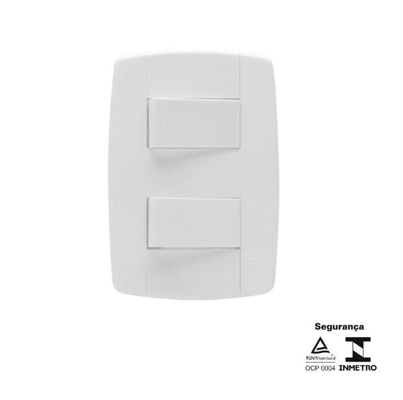 Imagem de Conjunto com 1 Interruptor Duplo 10A 250V - ILUMI