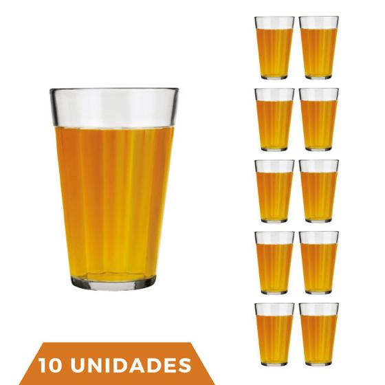 Imagem de Conjunto Com 10 Copo Americano Long Drink 450ml Vidro Nadir