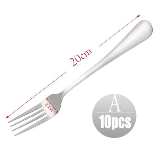 Imagem de Conjunto com 10 Garfos Wokex de Aço Inoxidável - 20cm