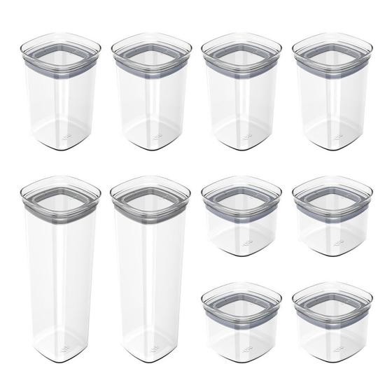 Imagem de Conjunto Com 10 Potes Herméticos Block Natural - KTE086
