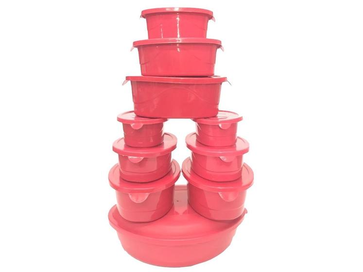 Imagem de Conjunto Com 10 Vasilhas Para Cozinha Com Tampas Multi Uso
