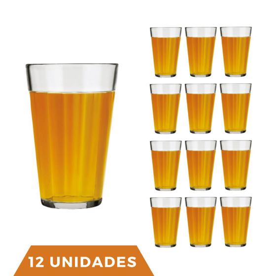 Imagem de Conjunto Com 12 Copo Americano Long Drink 450ml Vidro Nadir
