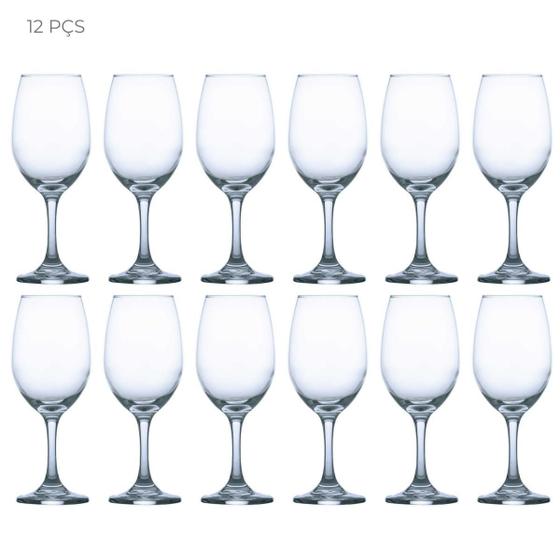 Imagem de Conjunto Com 12 Taças Para Vinho 615Ml Em Vidro Transparente