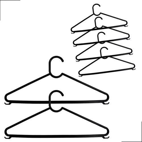 Conjunto Com 150 Cabides Reforçados Adulto cor Preto Menor preço em Conjunto Com 150 Cabides Reforçados Adulto cor Preto