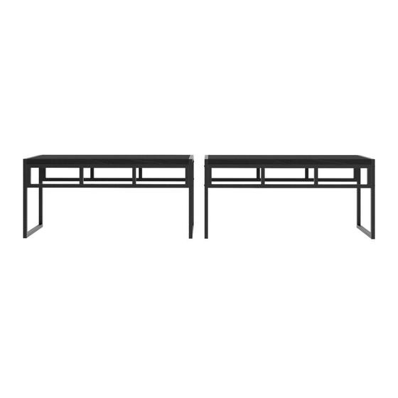 Imagem de Conjunto com 2 Bancos de Jantar Wooden Ônix e Preto