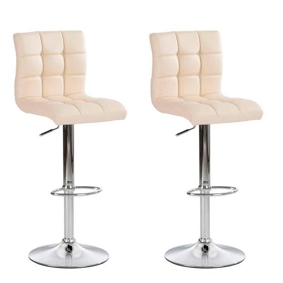 Imagem de Conjunto com 2 Banquetas Giratórias Fitz Creme