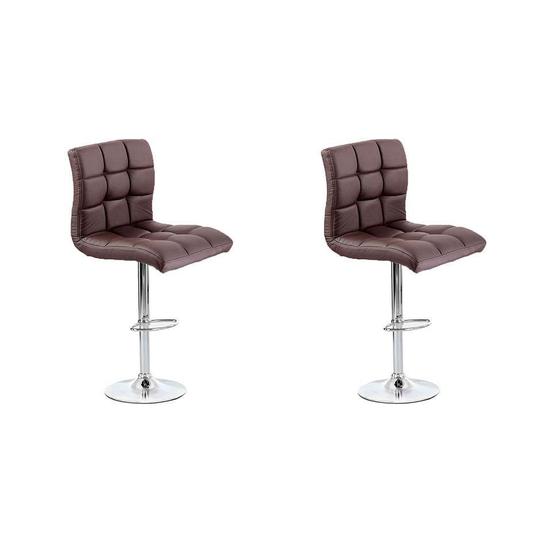 Conjunto com 2 Banquetas Giratórias Fitz Marrom Escuro Menor preço em Conjunto com 2 Banquetas Giratórias Fitz Marrom Escuro