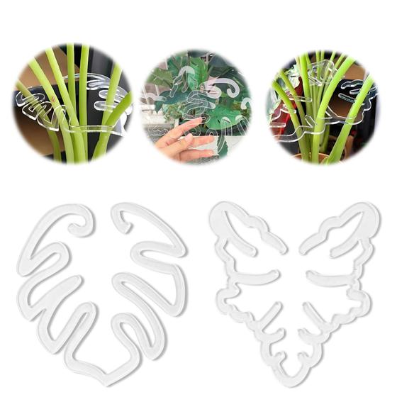 Imagem de Conjunto com 2 Braçadeiras de Bambu Turtle Shell para Plantas - Suporte de Jardim