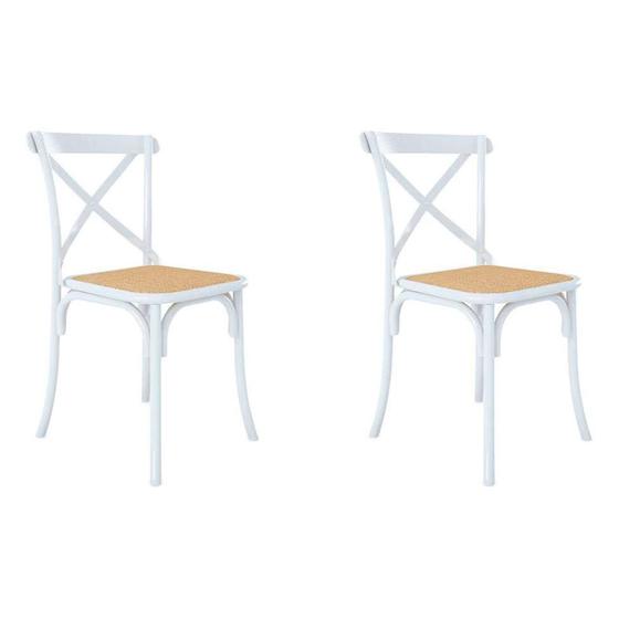 Imagem de Conjunto com 2 Cadeiras de Jantar Katrina Branca