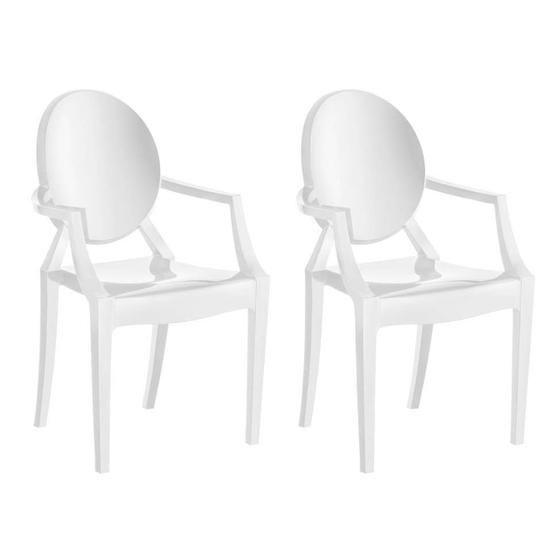 Imagem de Conjunto com 2 Cadeiras de Plástico Wind Branco