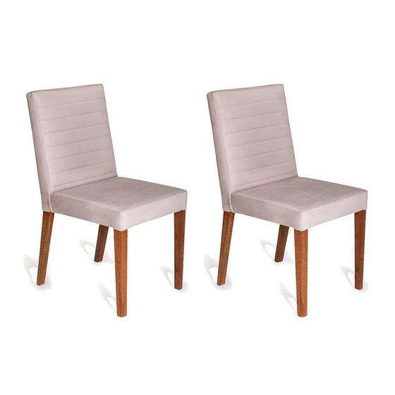 Imagem de Conjunto com 2 Cadeiras Dóris Veludo Cru