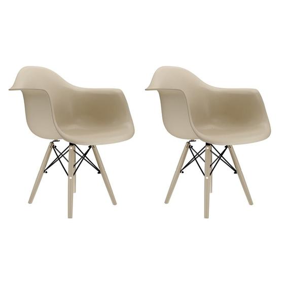 Imagem de Conjunto Com 2 Cadeiras Eames Com Braço Fendi Empório Tiffany Base Em Polipropileno