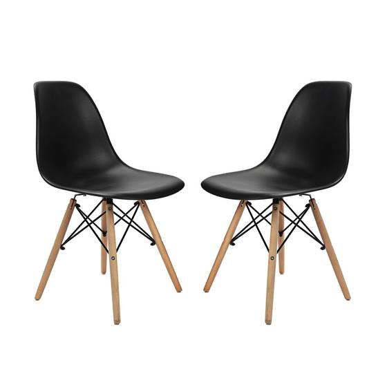 Imagem de Conjunto com 2 Cadeiras Eames Prizi Lake - Preta