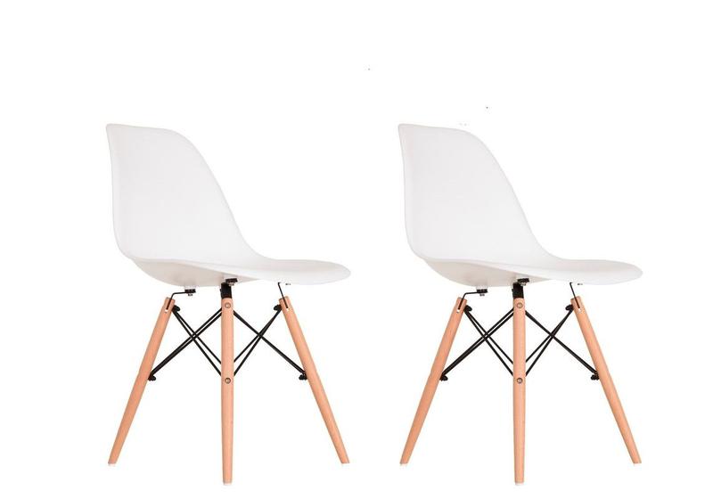 Imagem de Conjunto Com 2 Cadeiras Eiffel Mesa De Jantar Pes De Madeira - Estilo e Funcionalidade para Seu Espaço  AJLstore