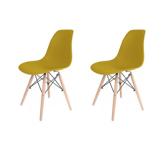 Imagem de Conjunto com 2 Cadeiras para Sala de Jantar Eames Pp Dsw