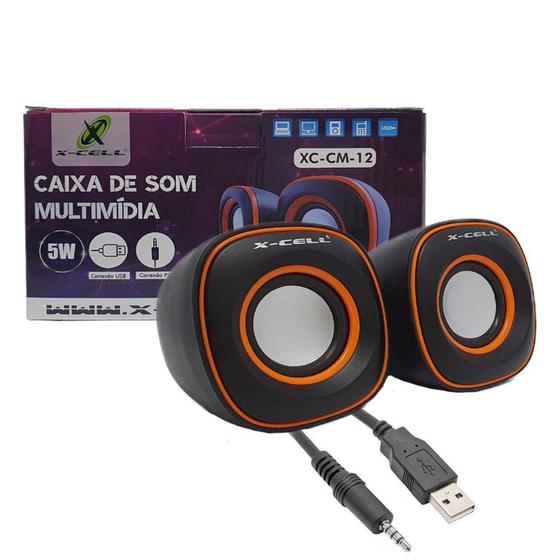 Conjunto com 2 Caixa De Som X-CELL para Computador XC-CM-12 Menor preço em Conjunto com 2 Caixa De Som X-CELL para Computador XC-CM-12