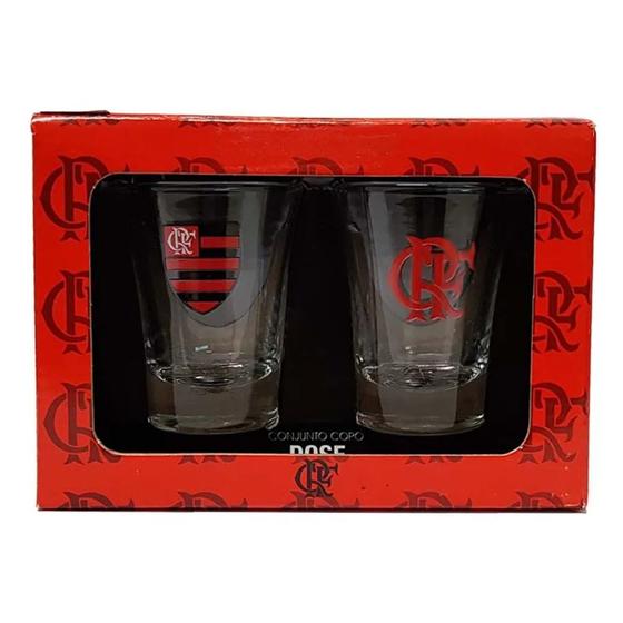 Imagem de Conjunto Com 2 Copos De Dose Flamengo 60ml