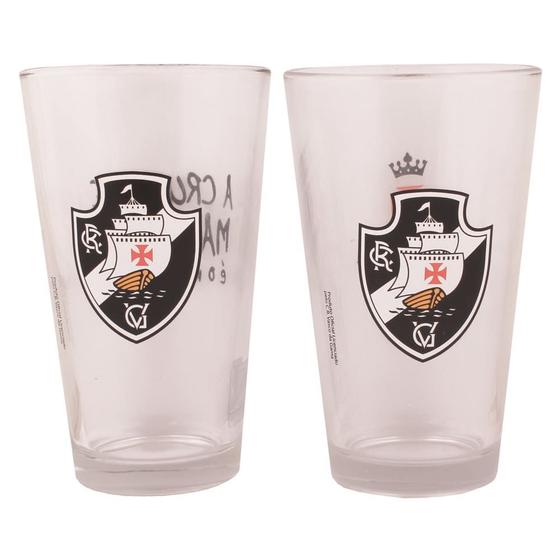 Imagem de Conjunto com 2 Copos Do Vasco de Vidro 475 ml