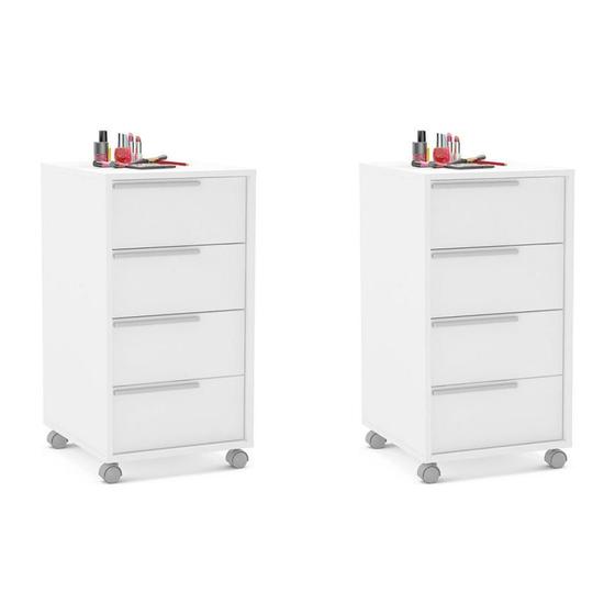 Imagem de Conjunto com 2 Gaveteiros Maia 8 GV Branco